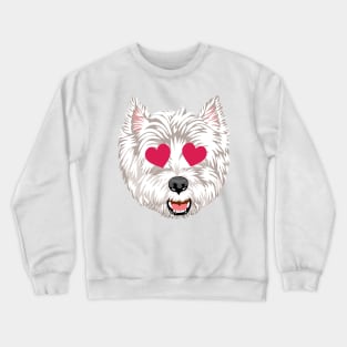 Westie Heart Emoji Crewneck Sweatshirt